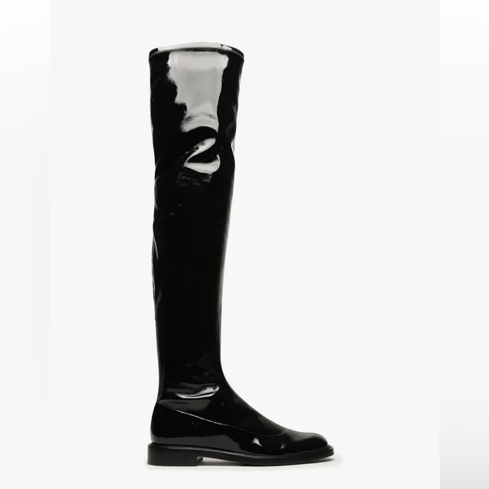 KAOLIN OVER THE KNEE PATENT LEATHER BOOT